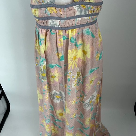 Free People Wisteria Light Combo Pink Floral Sleeveless Maxi Dress Large L - Picture 3 of 11